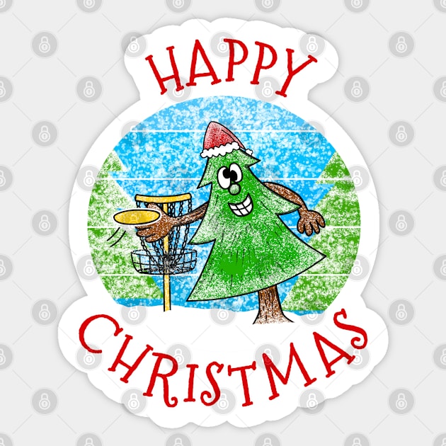 Disc Golf Christmas Funny Sticker by doodlerob